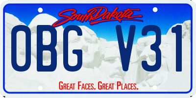 SD license plate 0BGV31