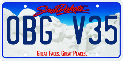 SD license plate 0BGV35