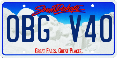 SD license plate 0BGV40