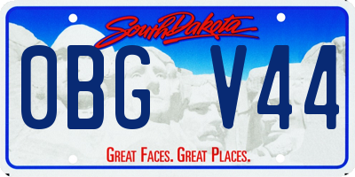SD license plate 0BGV44