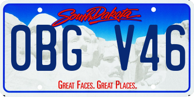 SD license plate 0BGV46
