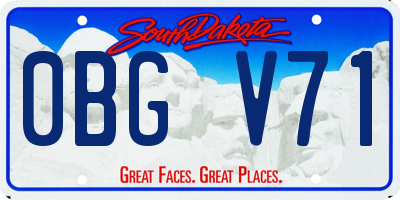 SD license plate 0BGV71