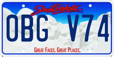 SD license plate 0BGV74