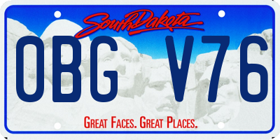 SD license plate 0BGV76