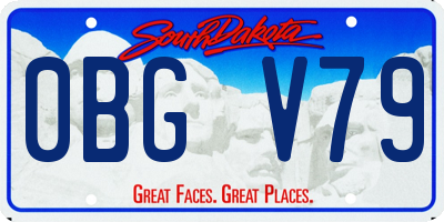 SD license plate 0BGV79