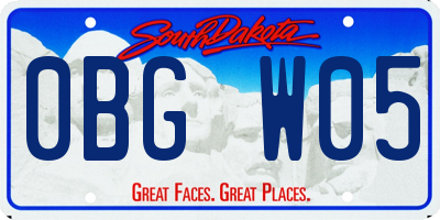 SD license plate 0BGW05