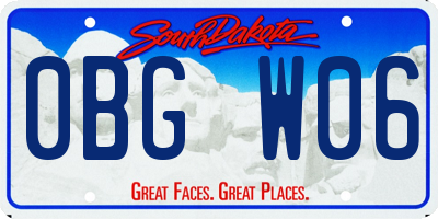 SD license plate 0BGW06