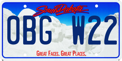 SD license plate 0BGW22