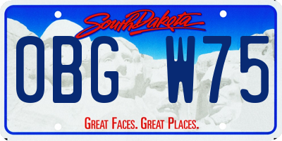 SD license plate 0BGW75