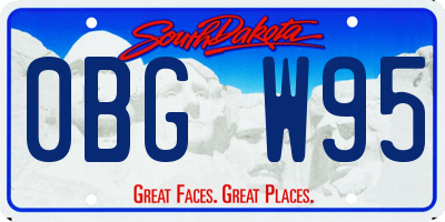 SD license plate 0BGW95