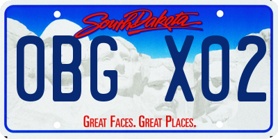 SD license plate 0BGX02