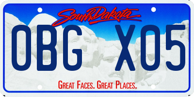 SD license plate 0BGX05