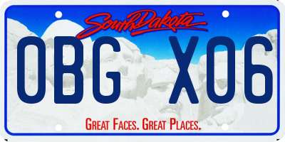 SD license plate 0BGX06