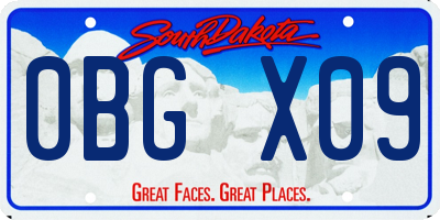 SD license plate 0BGX09