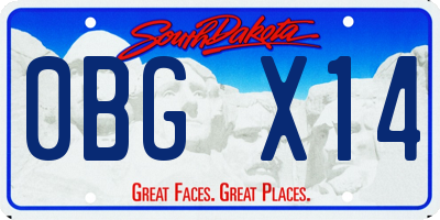 SD license plate 0BGX14