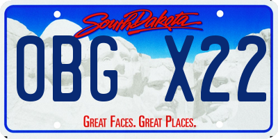 SD license plate 0BGX22