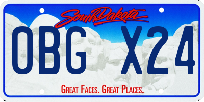 SD license plate 0BGX24