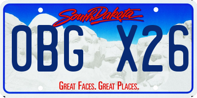 SD license plate 0BGX26