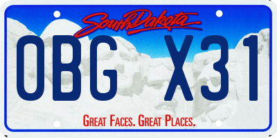 SD license plate 0BGX31