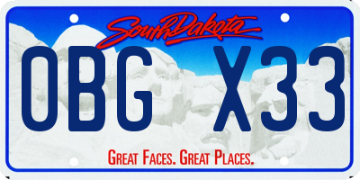 SD license plate 0BGX33