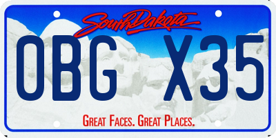 SD license plate 0BGX35