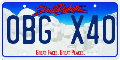 SD license plate 0BGX40