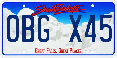 SD license plate 0BGX45
