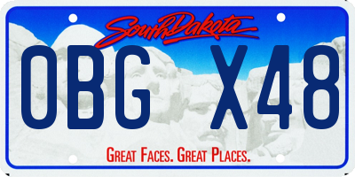 SD license plate 0BGX48