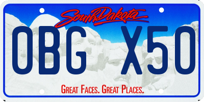 SD license plate 0BGX50