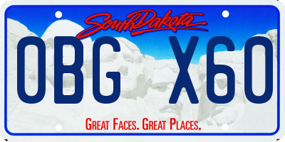 SD license plate 0BGX60