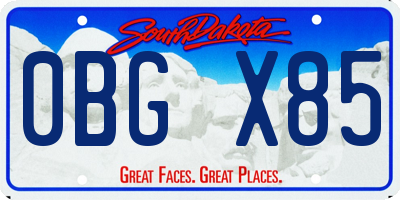 SD license plate 0BGX85