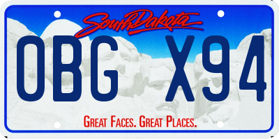 SD license plate 0BGX94