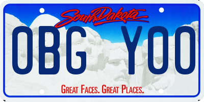 SD license plate 0BGY00
