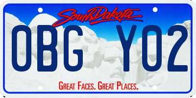 SD license plate 0BGY02