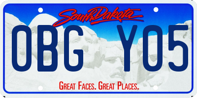 SD license plate 0BGY05