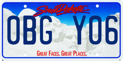 SD license plate 0BGY06