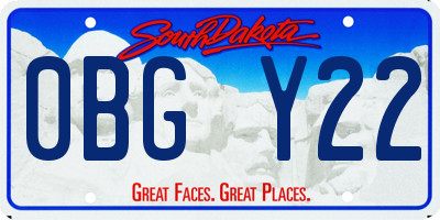 SD license plate 0BGY22