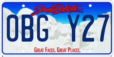 SD license plate 0BGY27