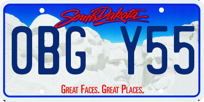 SD license plate 0BGY55