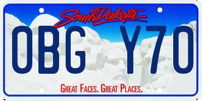 SD license plate 0BGY70