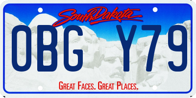 SD license plate 0BGY79