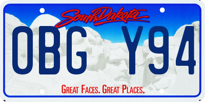 SD license plate 0BGY94