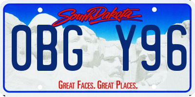 SD license plate 0BGY96