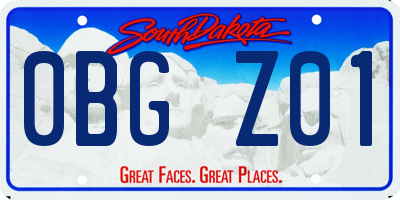 SD license plate 0BGZ01