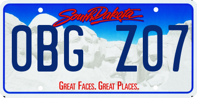 SD license plate 0BGZ07