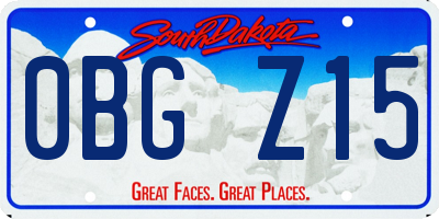 SD license plate 0BGZ15