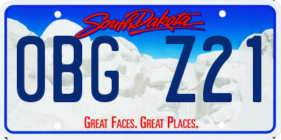 SD license plate 0BGZ21