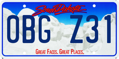 SD license plate 0BGZ31