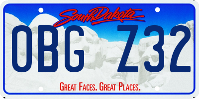 SD license plate 0BGZ32