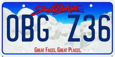 SD license plate 0BGZ36
